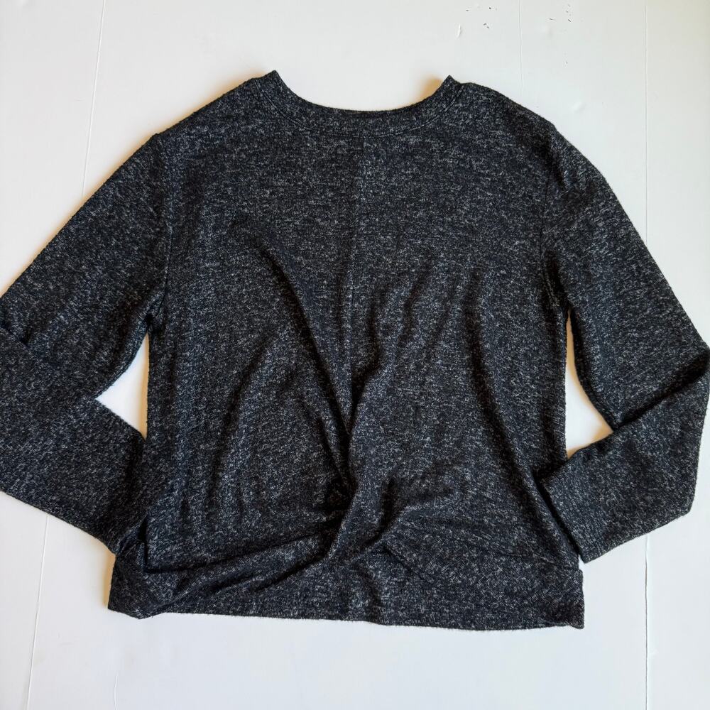 Gap Kids Softspun Twist Top Marled Black Medium 8 - Picture 2 of 7